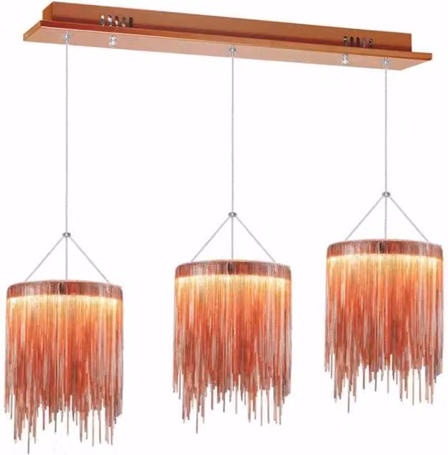 Lampadario LED Milagro Cascata ML3799 rame 3 luci 3000K