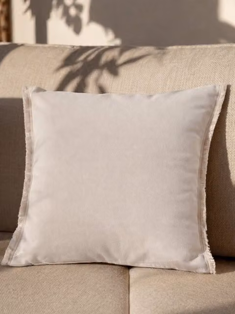 Cuscino da giardino beige antimacchia Kenay Home L/P/H: 45 x 45 x 45 cm