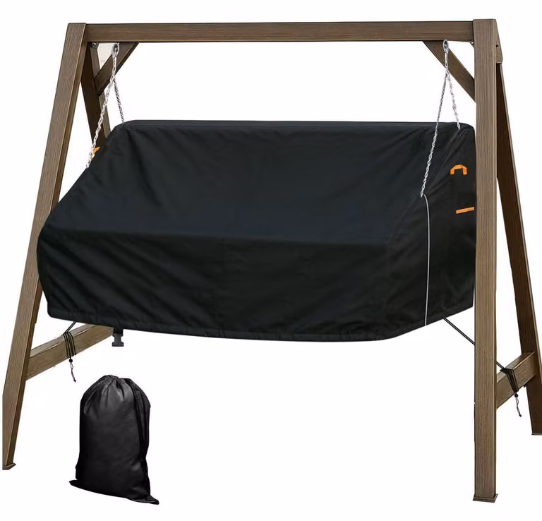 Copertura per amaca da veranda, 600D, impermeabile, antivento, protezione UV, colore nero, dimensioni 185x76x50-81 cm