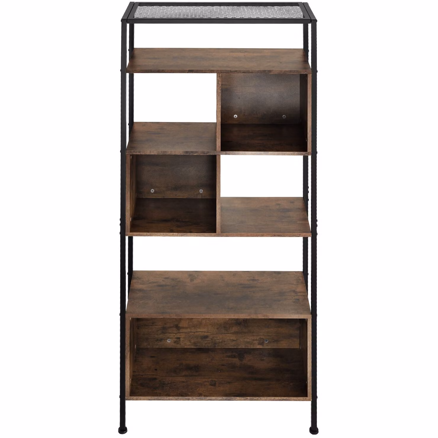 Libreria Hastings TecTake in stile industriale con finitura opaca, colore nero e marrone, L: 75 cm, P: 31 cm, H: 170,5 cm – 2