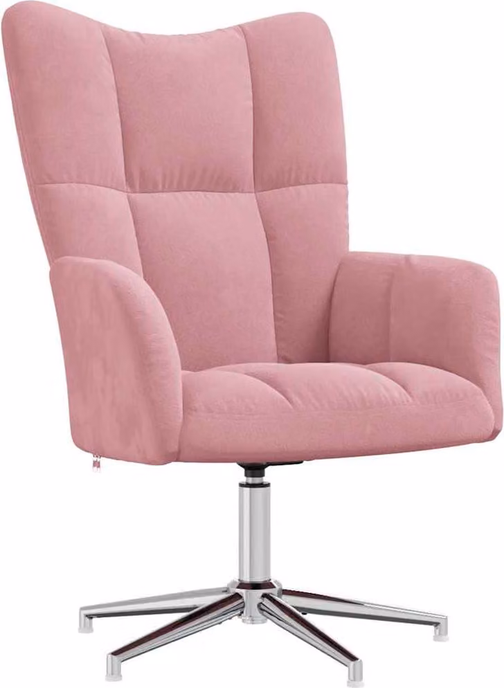 Sedia Relax Rosa in Velluto
