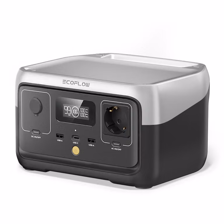 ECOFLOW Centrale Elettrica Portatile RIVER 2 batteria LiFeP04 da 256 Wh ricarica rapida in 1 ora, uscita fino a 600 W