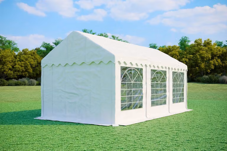 Tenda per eventi, dimensioni 3x6 metri, PVC, standard, 500 g/m², colore bianco