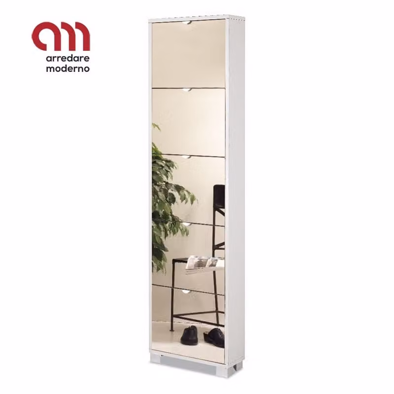 Scarpiera slim specchio 10 paia Art.785SPFU