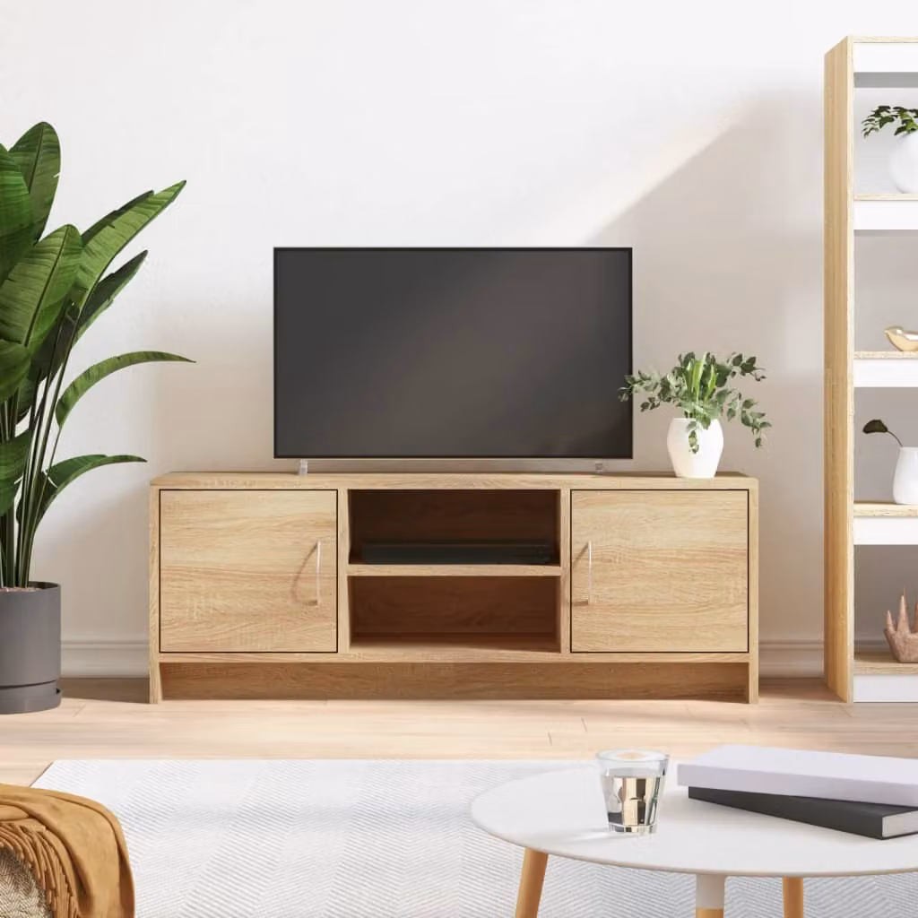 Mobile per TV vidaXL in legno Rovere Sonoma marrone L 102 cm, P 30 cm, H 37,5 cm