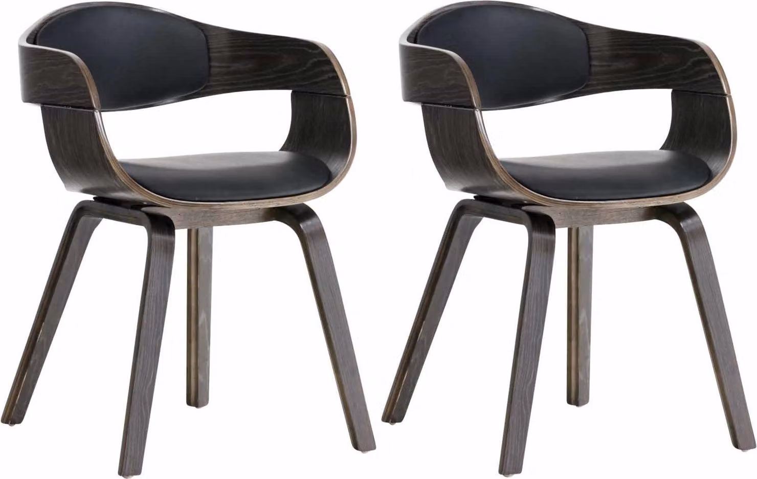 set di 2 sedie Kingston in Pelle finta