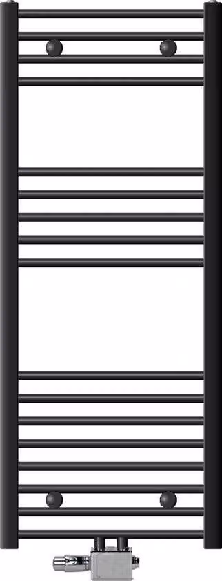 Radiatore da bagno 500x1200 mm, antracite, curvo