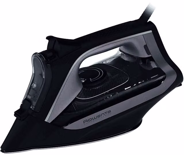 Ferro a vapore Rowenta Express Steam DW4345 nero con piastra in acciaio inossidabile, potenza 2600 W e sistema anticalcare integrato