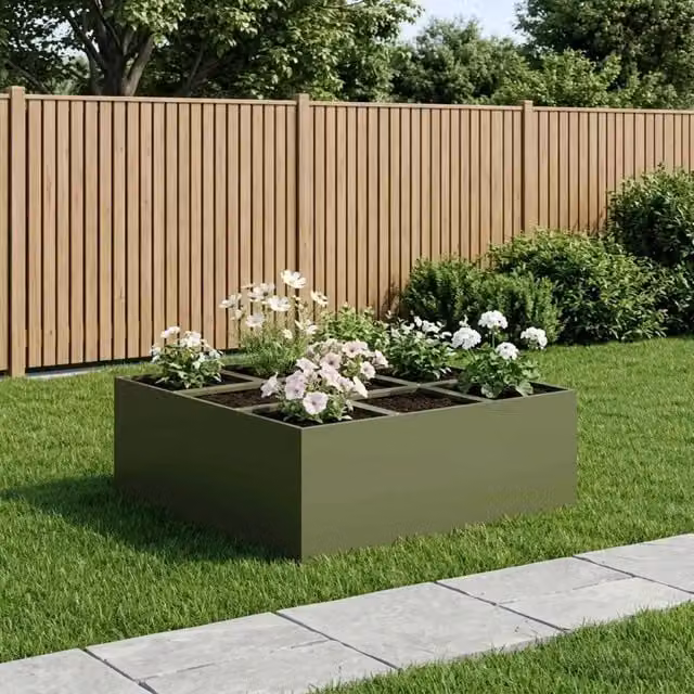 Vaso da giardino Verde Oliva 100 x 100 x 50 cm 8005760