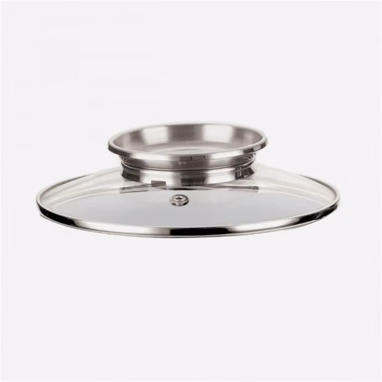 Coperchio vetro con pomolo inox dosaroma, diam. 28 cm