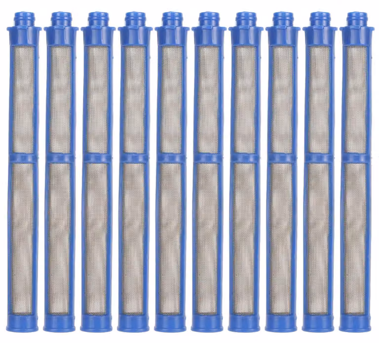 10 filtri per pistole a spruzzo senza aria, ricambi aftermarket, accessori per vernice ad alta efficienza, colore blu, trama 100