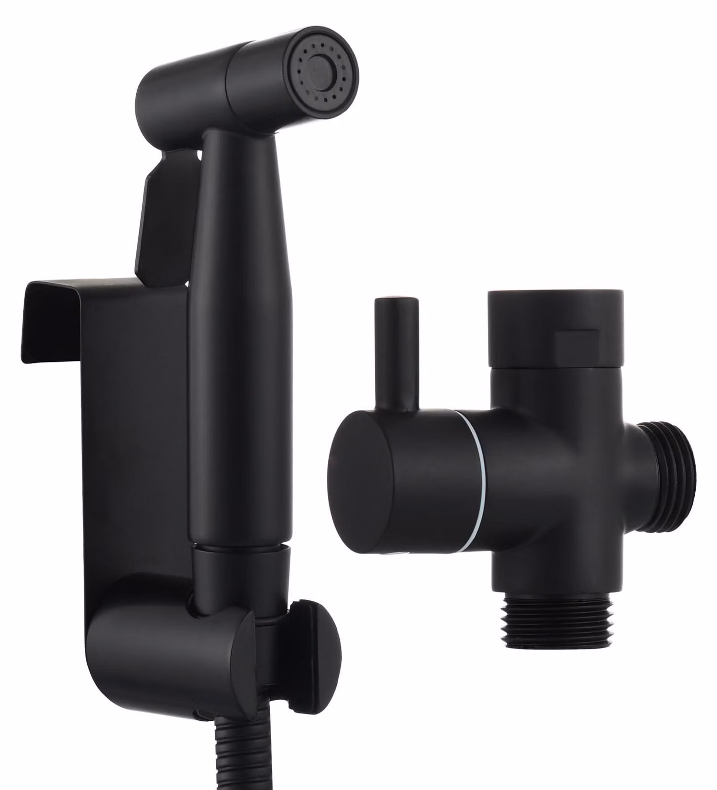 Set di rubinetto e miscelatore per bidet, in acciaio inossidabile, nero, per lavabo e bidet, con comando manuale