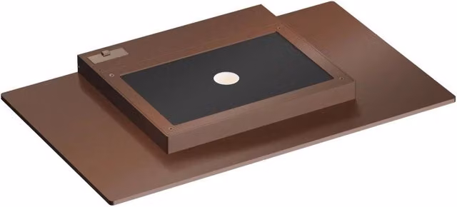 Applique a LED da muro Pla XL Corten Beneito & Faure, colore marrone, in alluminio, luce verso l'alto, 35W con CCT Switch 2700K/3200K/4000K