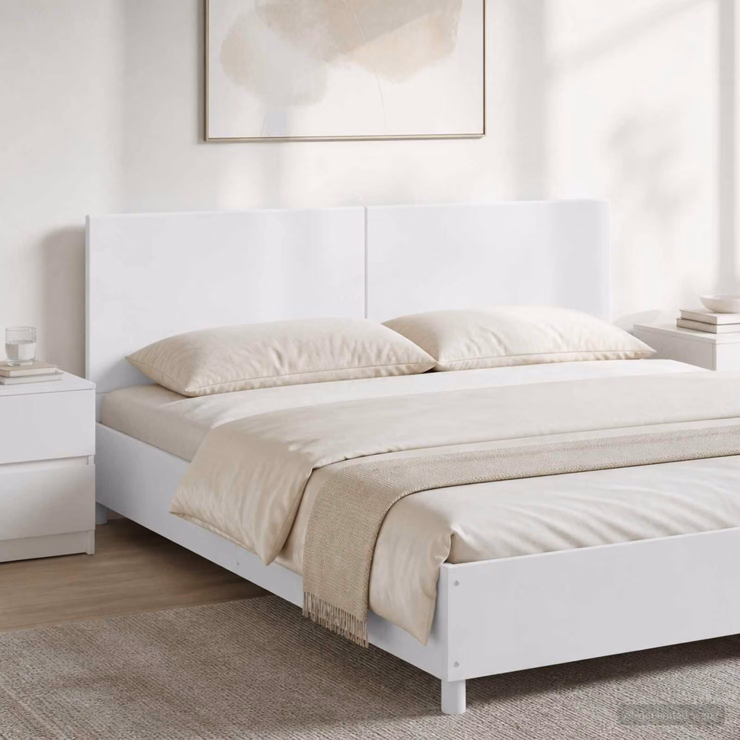 Testiera da muro moderna vidaXL BREDA in legno ingegnerizzato bianco opaco