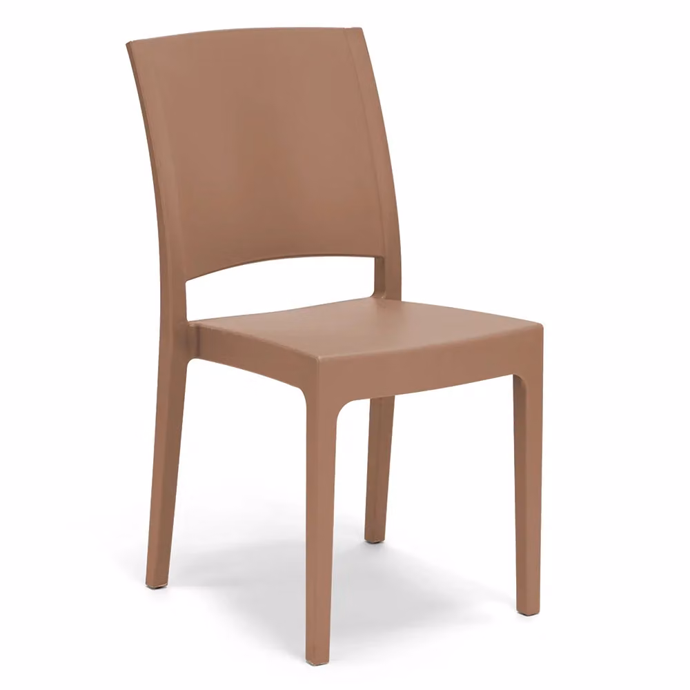 Set di 2 sedie in polipropilene FLORA Redokasa, design moderno impilabile, colore Terracotta – 2