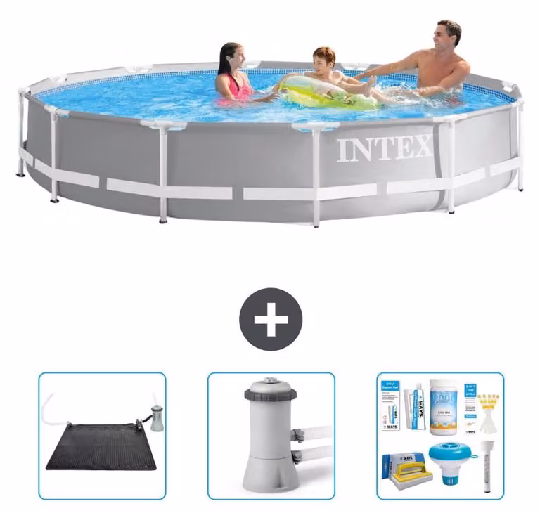 Struttura per piscina a forma di prisma - 366x76 cm - composta da 4 elementi - modello S22484