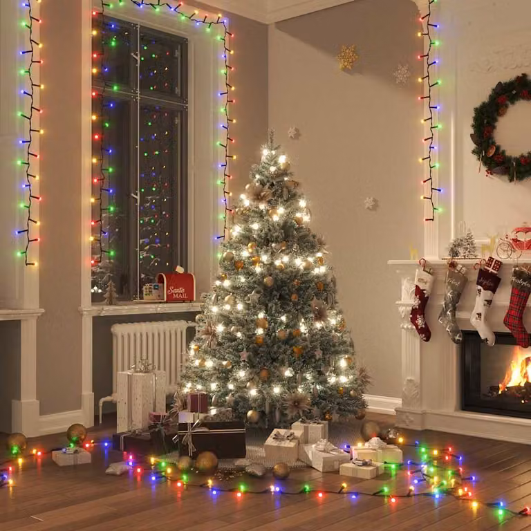 vidaXL Stringa LED Multicolore RGB con 2000 Luci in PVC per Natale, 45 m
