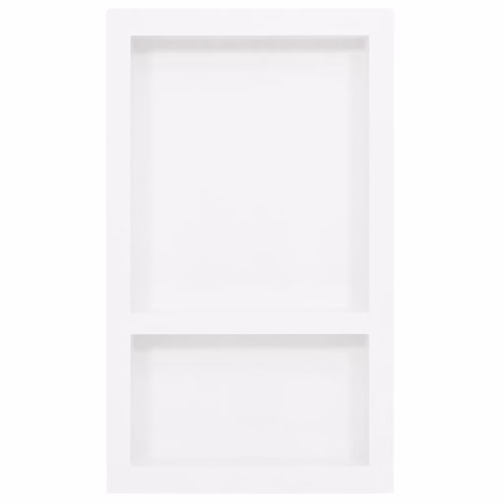 Nicchia da Doccia con 2 Scomparti Bianco Lucido 41x69x9 cm