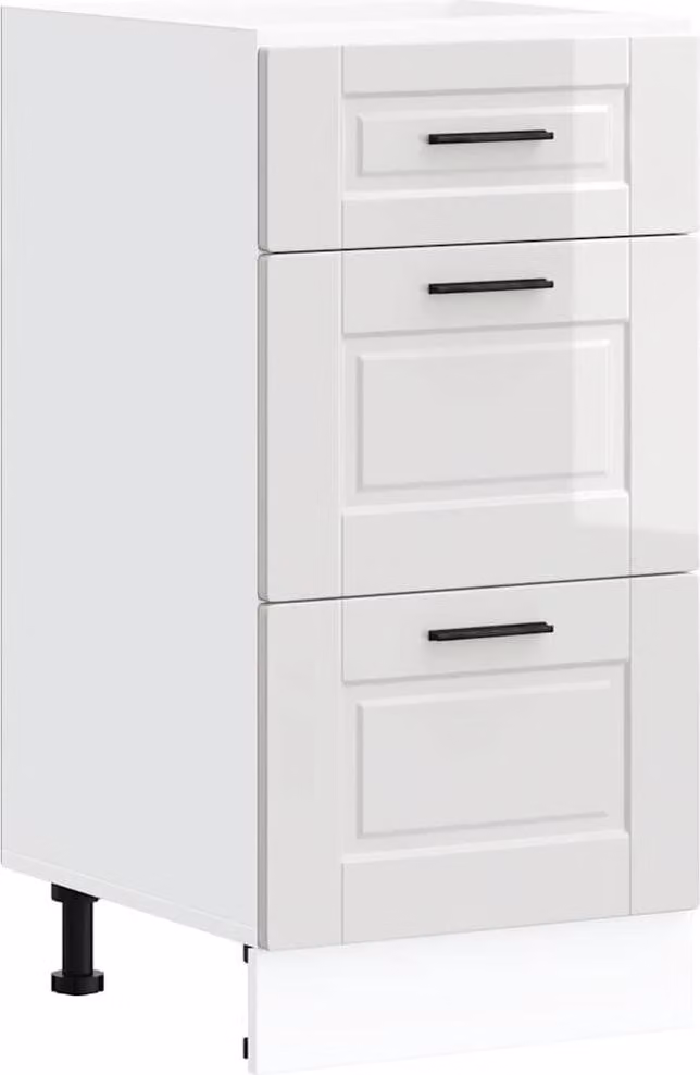 vidaXL Base da cucina "Porto" in materiale ligneo bianco lucido
