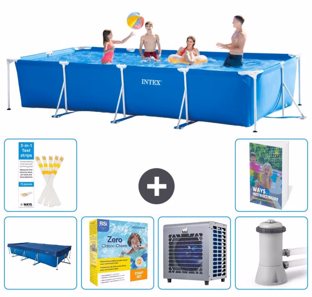 Piscina fuori terra rettangolare - 450x220x84 cm - Struttura in 5 parti, modello S84