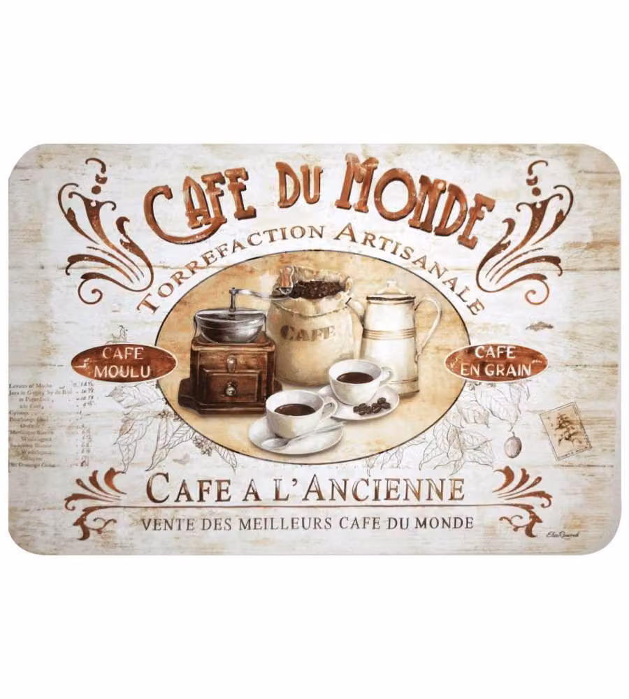 Tovaglietta Americana Cafè du Monde Polipropilene 45x30 cm Impermeabile