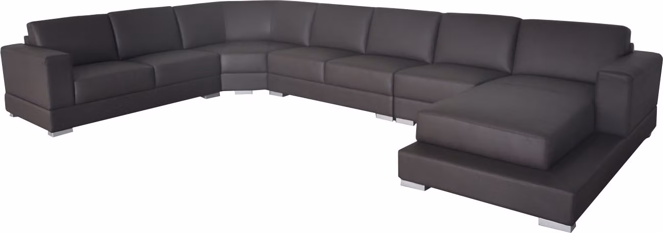Ecke Leder Modern XXL Couch Wohnlandschaft Ledersofa Sofa U-Form A1127