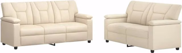Set di divani 2 pcs Crema Similpelle 3430567