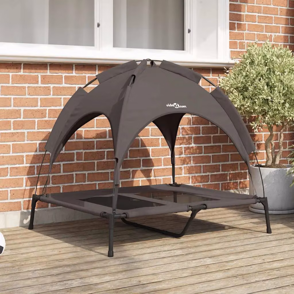 Letto per cani vidaXL marrone in metallo con struttura rialzata L: 92 cm, P: 77 cm, H: 82,5 cm