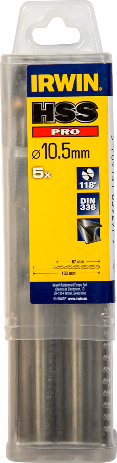 Irwin Hss Pro Din 338 10.50 Quad Pk5