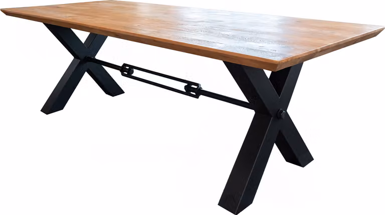 KAWOLA Tavolo da pranzo PALO in acacia massiccia bordo svizzero 300x100cm