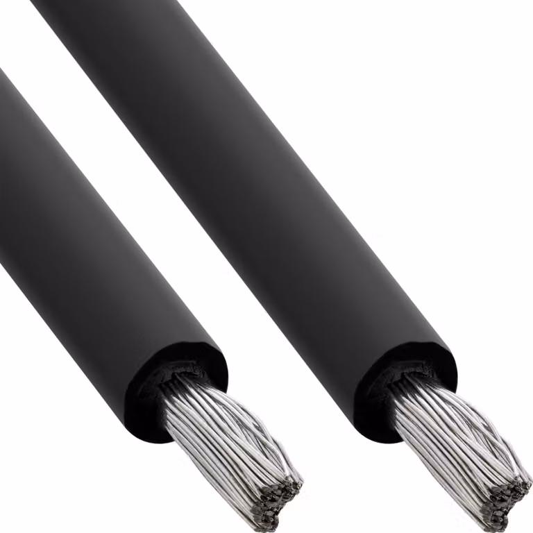 Cavo di installazione InLine® Solar al metro H1Z2Z2-K 4mm² nero 50m