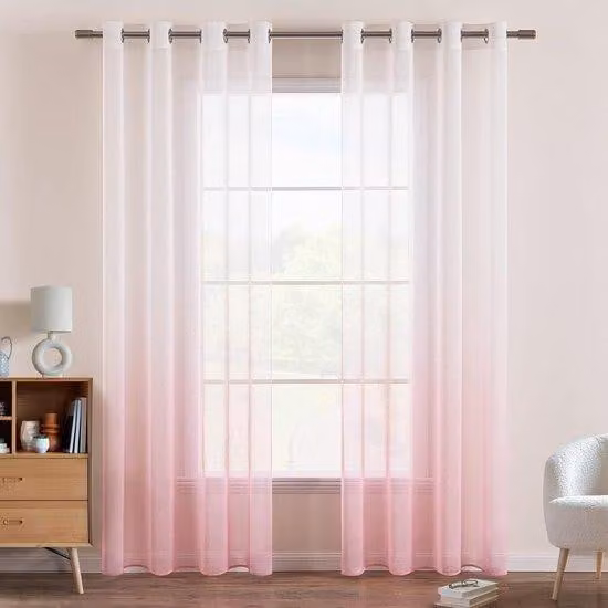 Set di tende in velluto trasparente - 2 pezzi - 215 x 140 cm