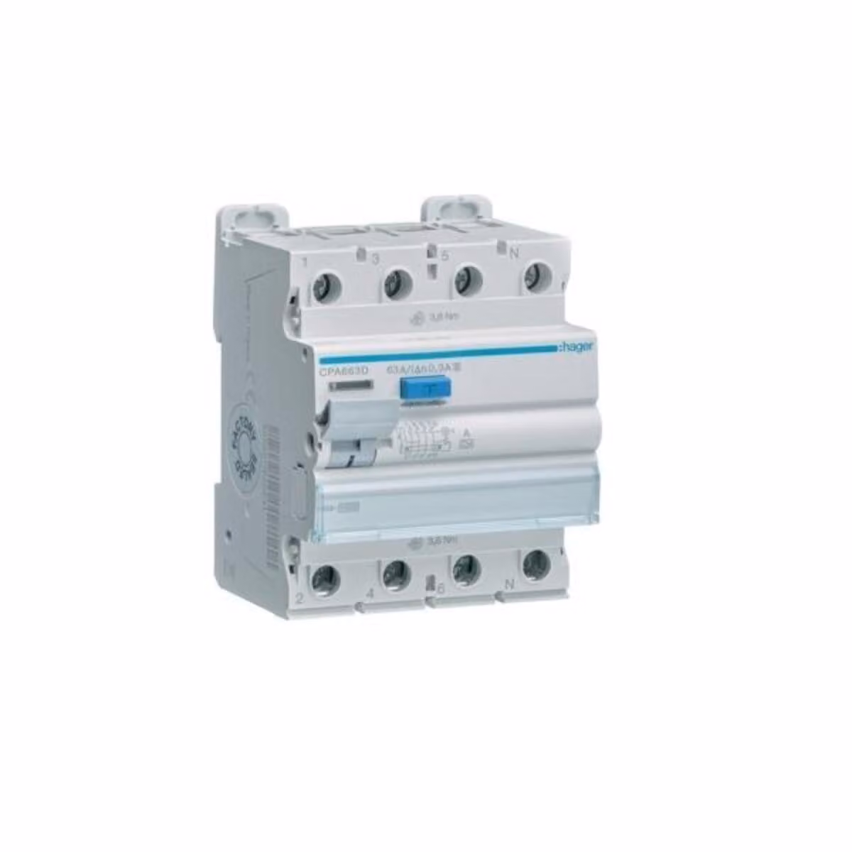 Interruttore differenziale Hager CPA663D