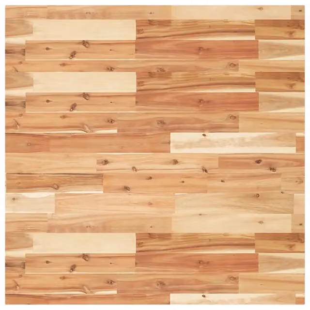 Piano Tavolo | Superficie Tavolo | Piano Scrivania Quadrato 80x80x4 cm in Legno Massello di Acacia