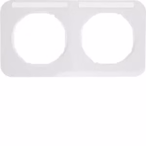 Berker 10122179 Cornice con campo di scrittura bianco polare, lucida Berker R.1