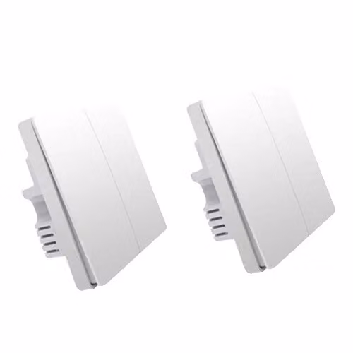 Interruttore smart home Aqara, connettività Zigbee, compatibile con Apple HomeKit, 2 interruttori a 2 pulsanti, senza necessità di filo neutro