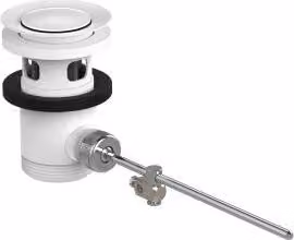 Valvola di scarico f Miscelatore per WC e bidet DN 32 bianco opaco bianco opaco