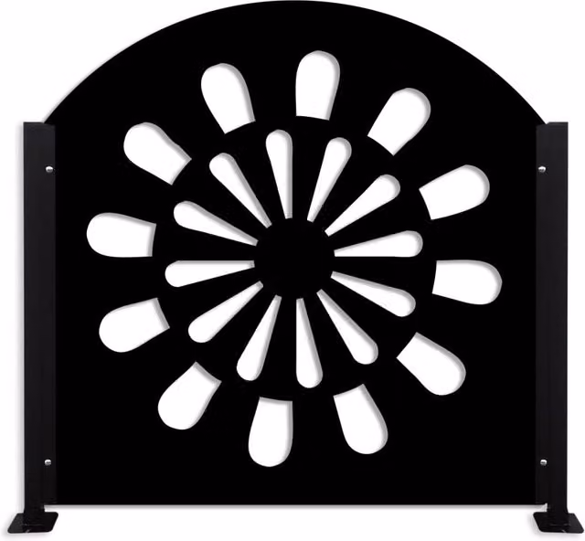 Ringhiera curva Signorbit in PVC rivestito nero opaco L: 118 cm