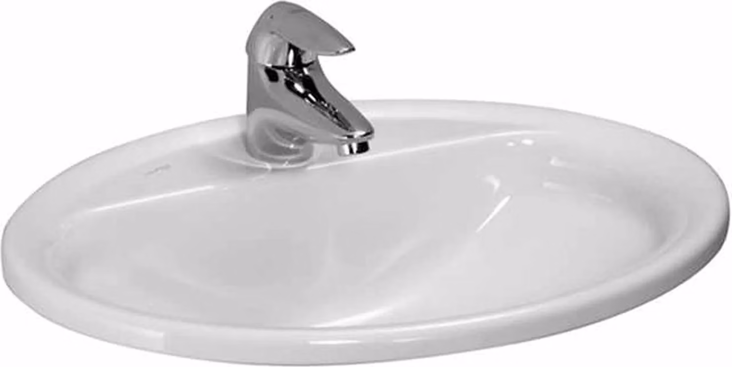 LAUFEN PRO B lavabo encastré, 1 trou pour robinet, avec trop-plein, 560x440mm, blanc, H8139510001041, H8139510001041