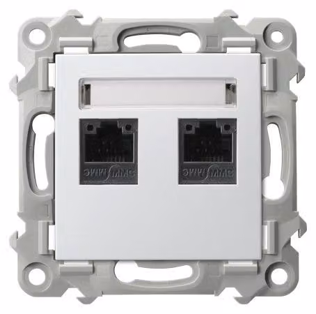 Presa doppia per computer, cat. 5e MMC SZAFIR Bianco Ospel