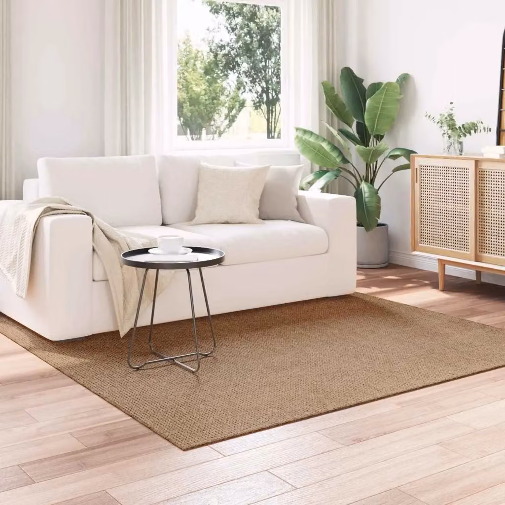 Tappeto Quadrato AGIRA Naturale Beige in Poliestere 200 x 200 cm – 2