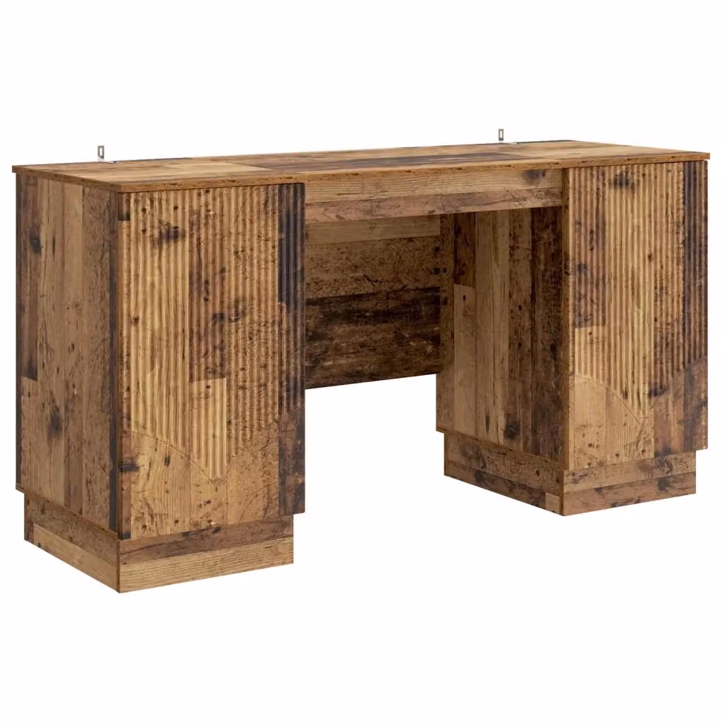 Scrivania moderna vidaXL in legno marrone L: 142,5 cm, P: 50 cm, H: 75 cm – 2