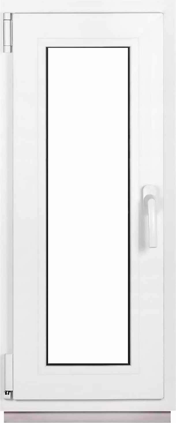 Finestre per cantina Framex Finestre in PVC bianche Larghezza x altezza 40 x 100 cm (400 x 1000 mm) doppia (32 mm) rotazione/inclinazione DIN sinistra - Premium - Tutte le misure
