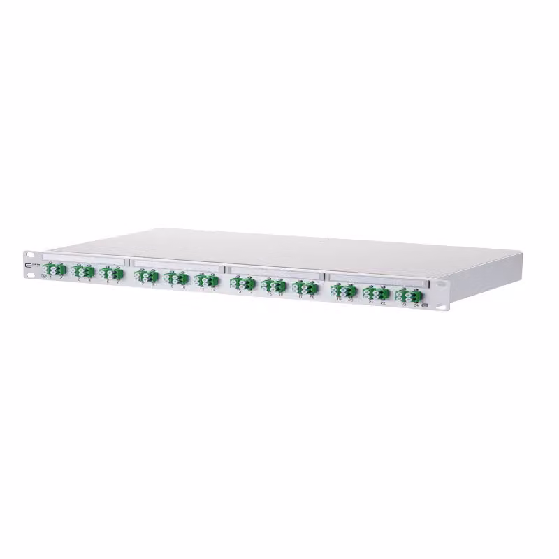 Metz Connect OpDAT PF pannello di giunzione 24xLC-D APC (verde), OS2, grigio 1502097624-E