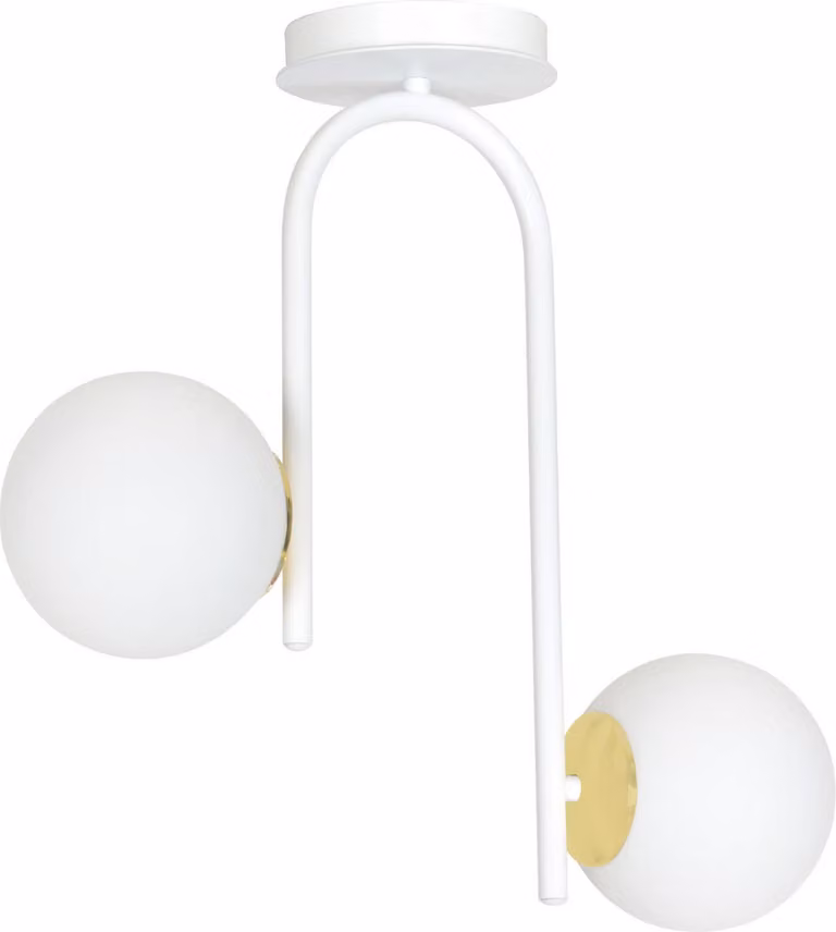 LAMPADA DA SOFFITTO Emibig 2xE14 40W RAGNAR 2 BIANCO ORO 1033/2