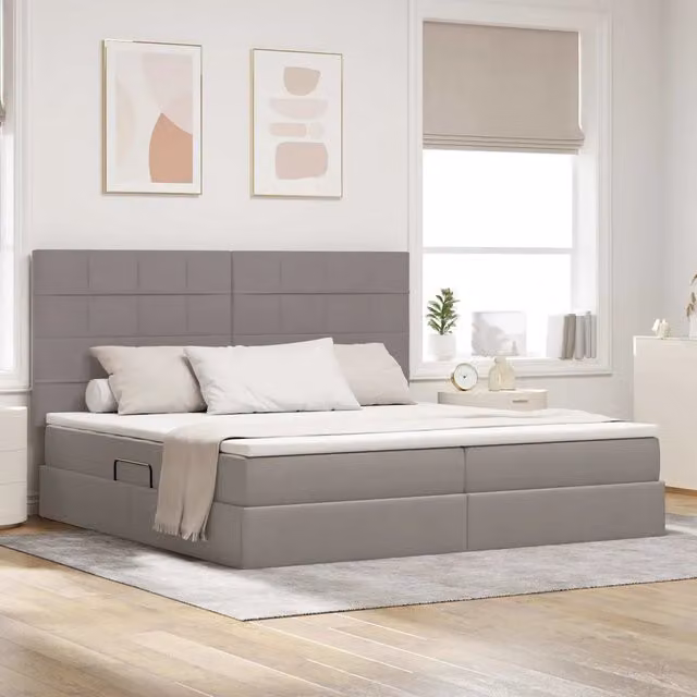 Letto con contenitore e materasso Talpa vidaXL in tessuto, L/P: 200 x 200 cm – 1