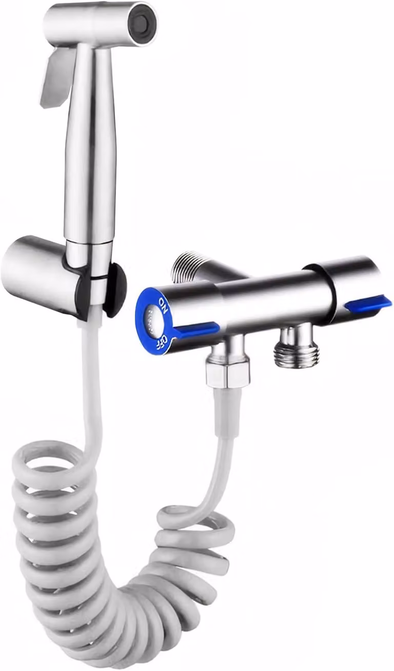 Doccia per WC, getto per bidet, flusso d'acqua regolabile, acciaio inossidabile, per l'igiene personale