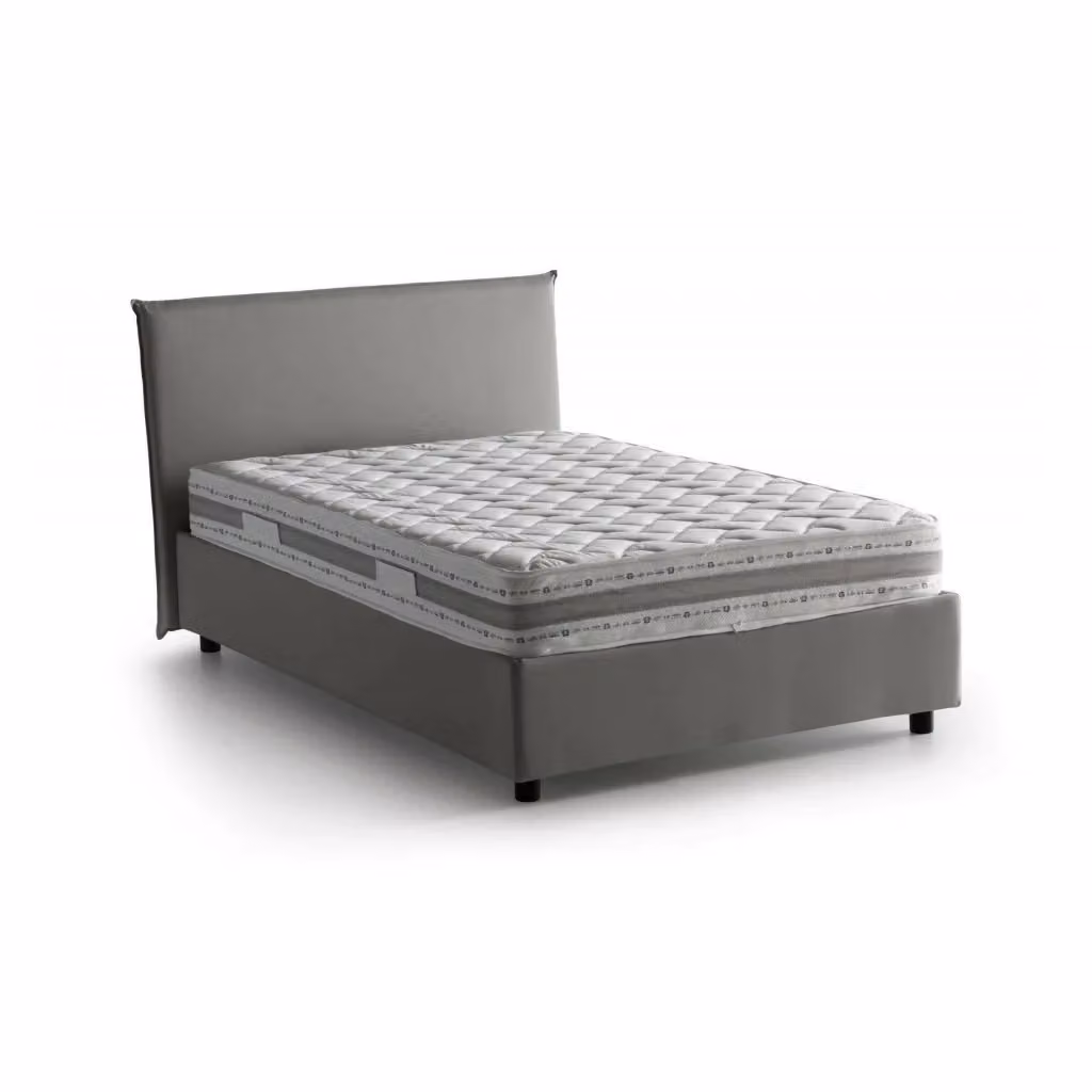 Letto Alvino Talamo Italia con Materasso Incluso, Grigio, L/P: 120 x 200 cm – 2
