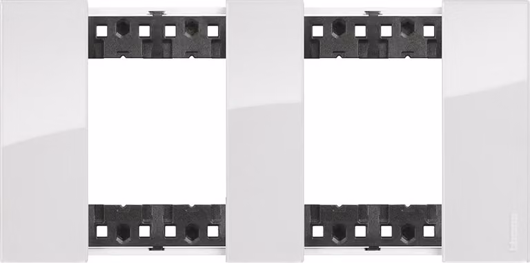 Coperchio 2 x 2 modulo cristallo BTicino Living Now KA4802M2__ Ice
