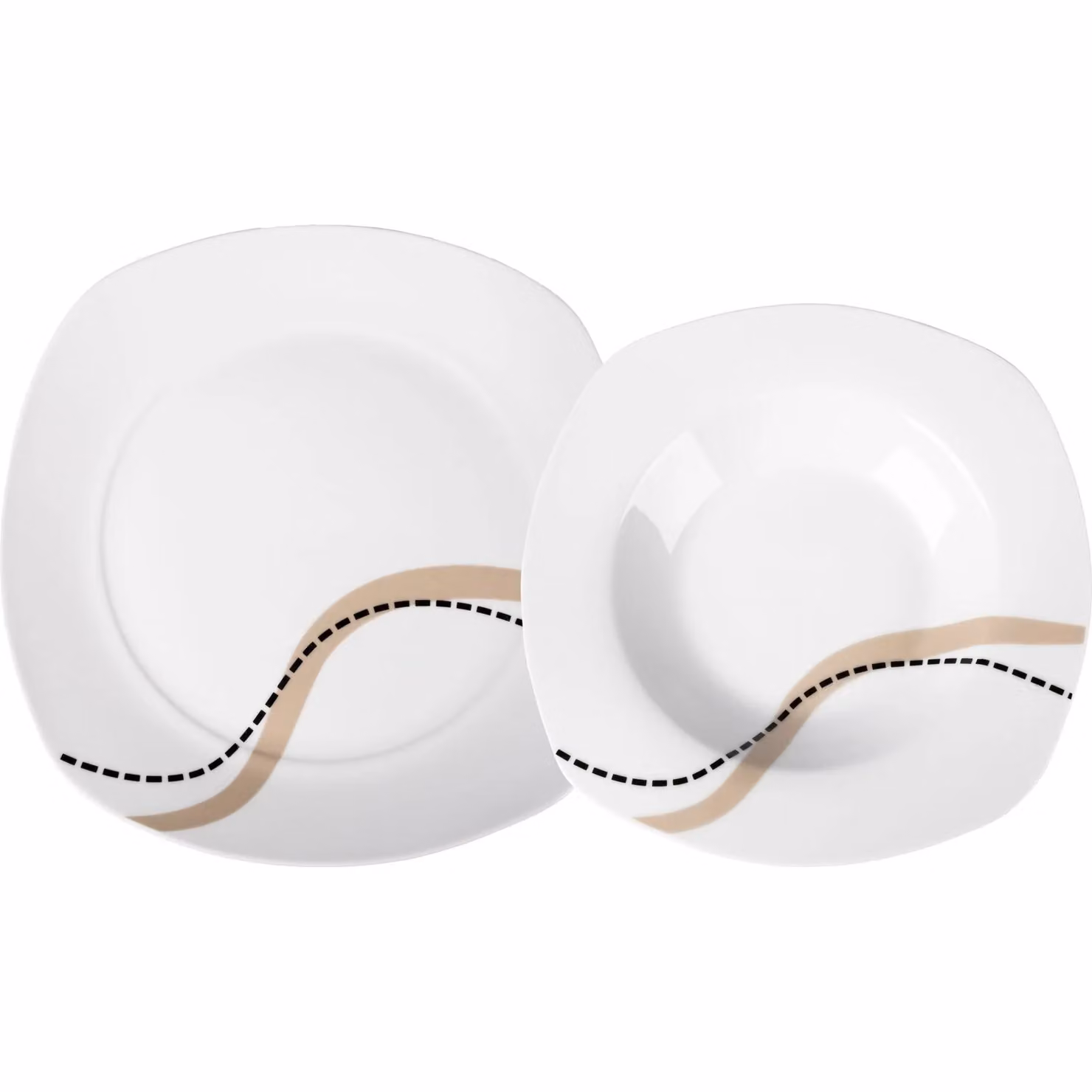 Servizio di piatti Flexy Gusto Casa in porcellana bianca, 12 pezzi – 1